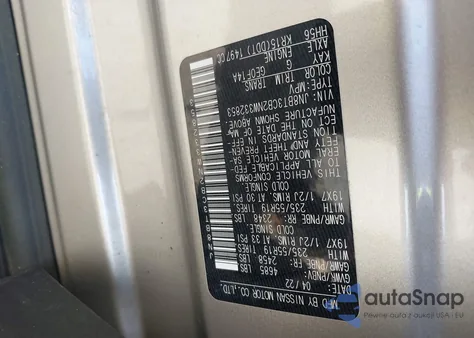 2022 Nissan Rogue Sl Intelligent Awd from USA, damaged, VIN JN8BT3CB2NW332853